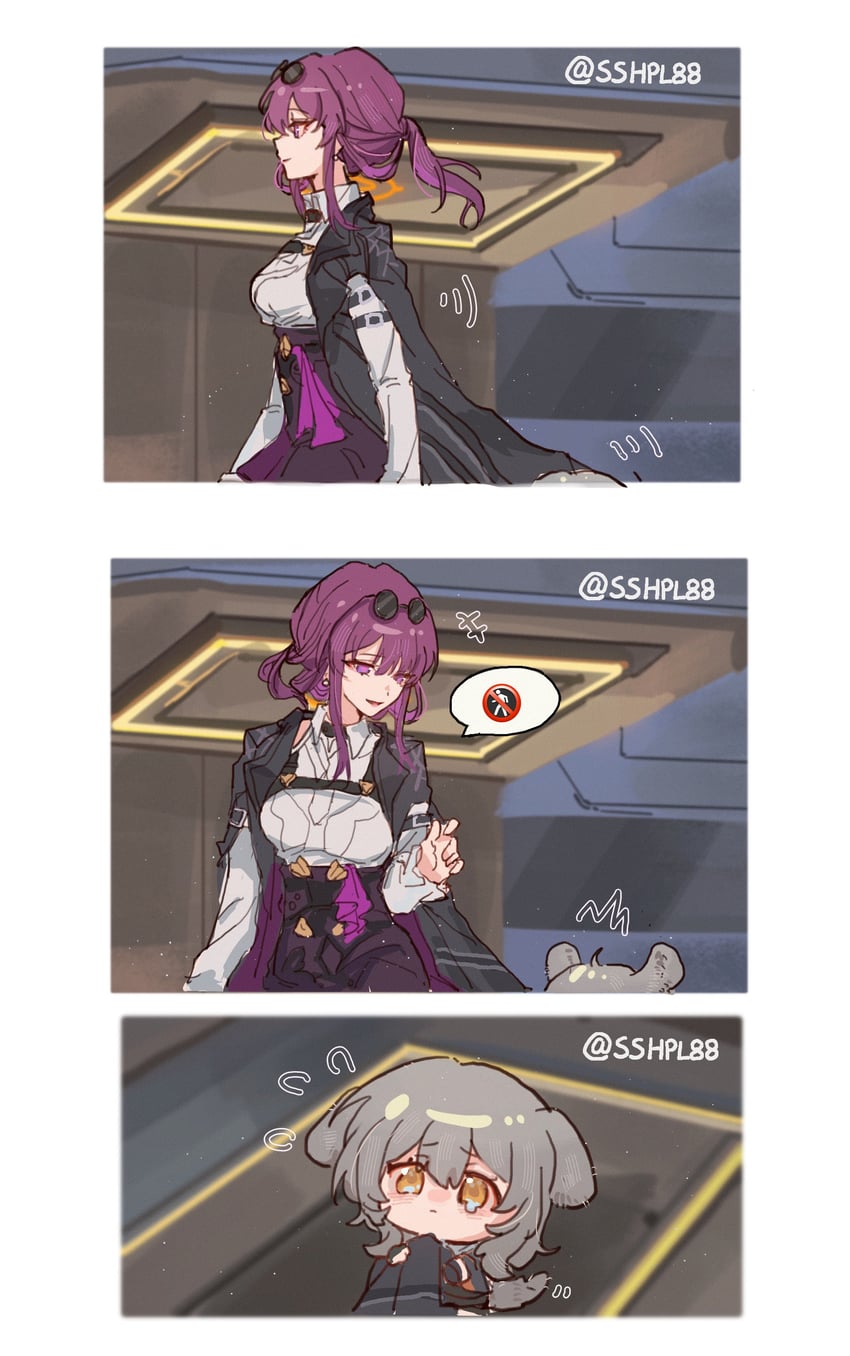 trailblazer, stelle, and kafka (honkai and 1 more) drawn by sshpl88
