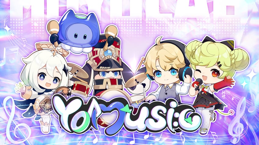 paimon, pom-pom, ai-chan, davis, and mimo (genshin impact and 5 more)