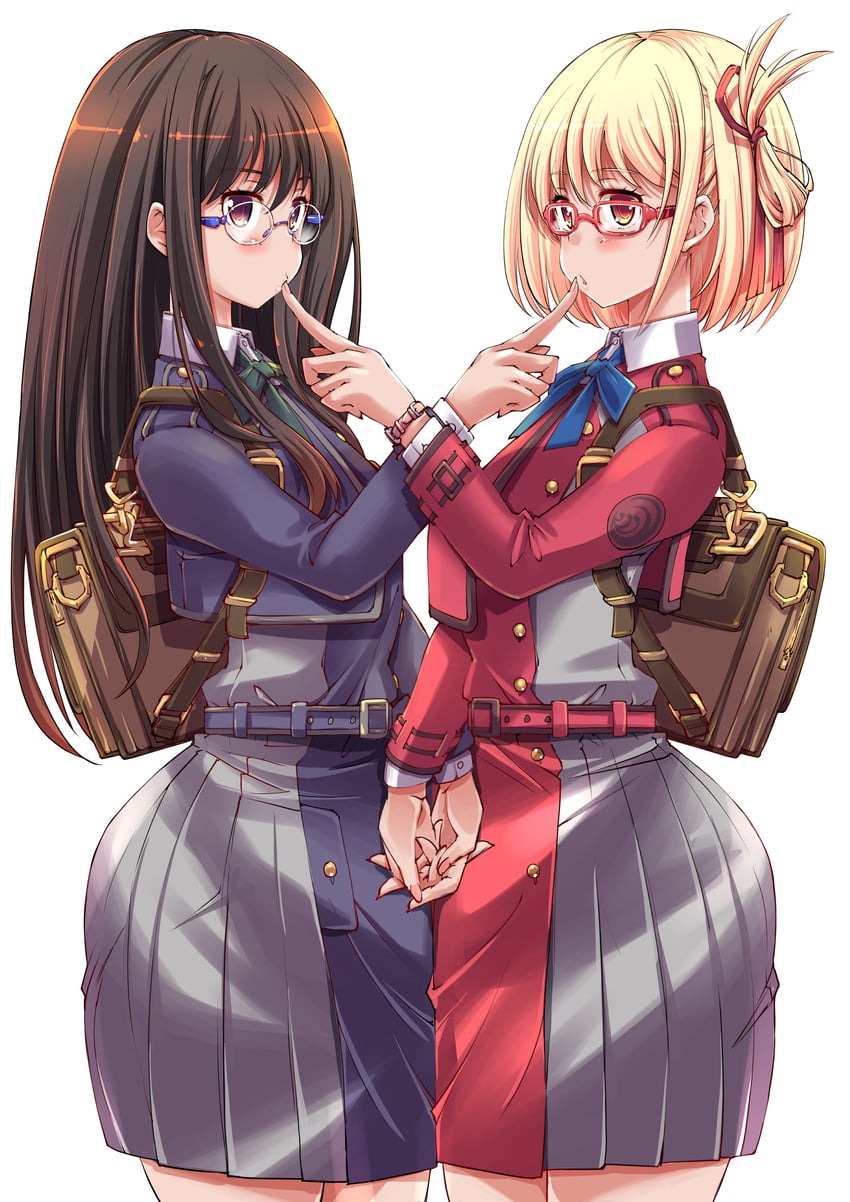 nishikigi chisato and inoue takina (lycoris recoil) drawn by yazawa_mana