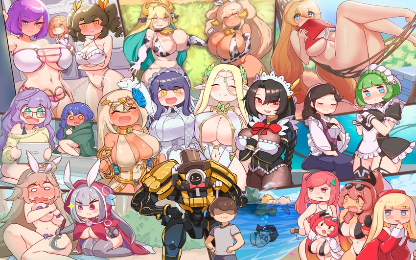 commander, dark elven forest ranger, cerestia of life, may of doom, elven forest maker, and 19 more (last origin) drawn by hoyo