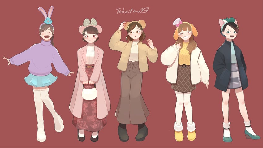 duffy the disney bear, shelliemay, stellalou, gelatoni, and cookieann (duffy and friends) drawn by gamorangetana and takatmaorange