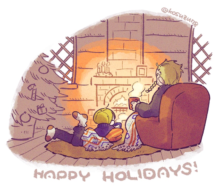 sanji and red-leg zeff (one piece) drawn by mitsubachi_koucha