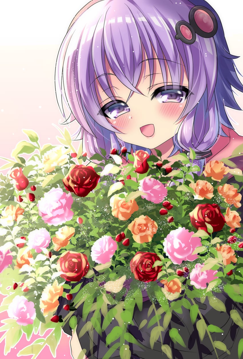 yuzuki yukari (vocaloid and 1 more) drawn by hinao