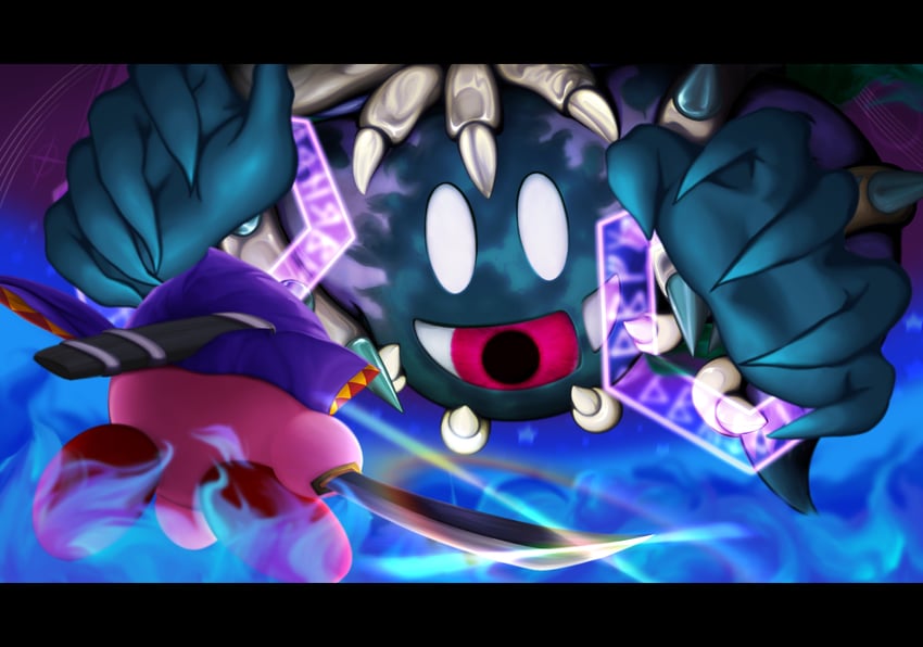 kirby, magolor, magolor soul, and ninja kirby (kirby and 1 more) drawn by ten-sumabura
