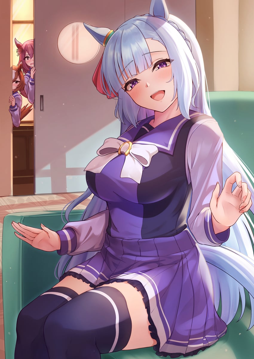 mejiro ardan, sakura chiyono o, and yaeno muteki (umamusume) drawn by arugou