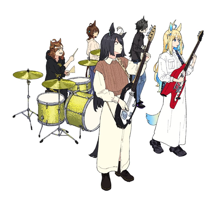 agnes tachyon, manhattan cafe, jungle pocket, air shakur, and neo universe (umamusume) drawn by takahashi_(user_ctpu5572)