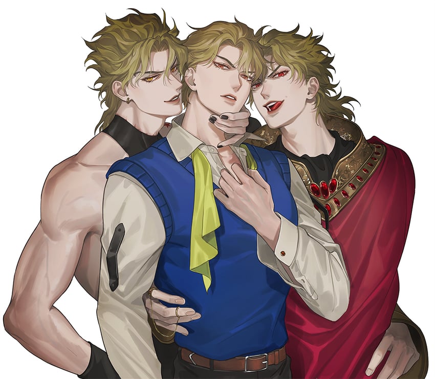 dio brando (jojo no kimyou na bouken and 2 more) drawn by bustersiri