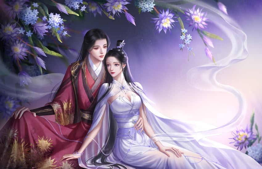 lu xueqi and zhang xiaofan (zhu xian) drawn by huhu_hujing