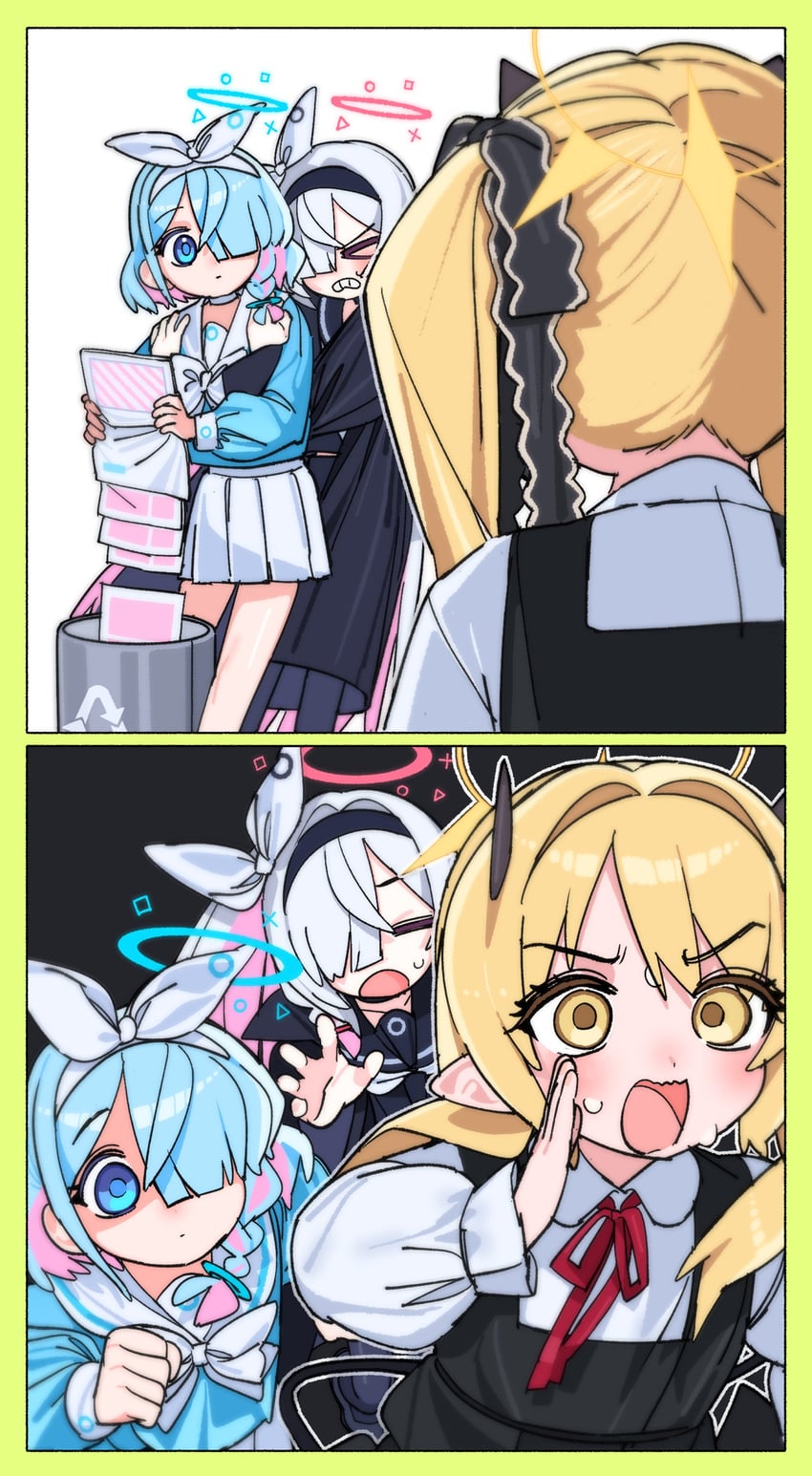 arona, plana, and ibuki (blue archive) drawn by je_o_mo