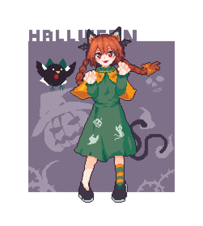 kaenbyou rin and reiuji utsuho (touhou) drawn by hui_mi_(hennji_echo)