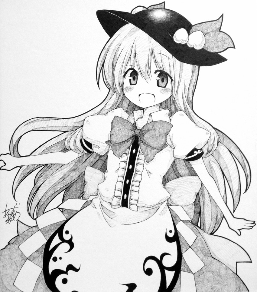 hinanawi tenshi (touhou) drawn by anzu_ame