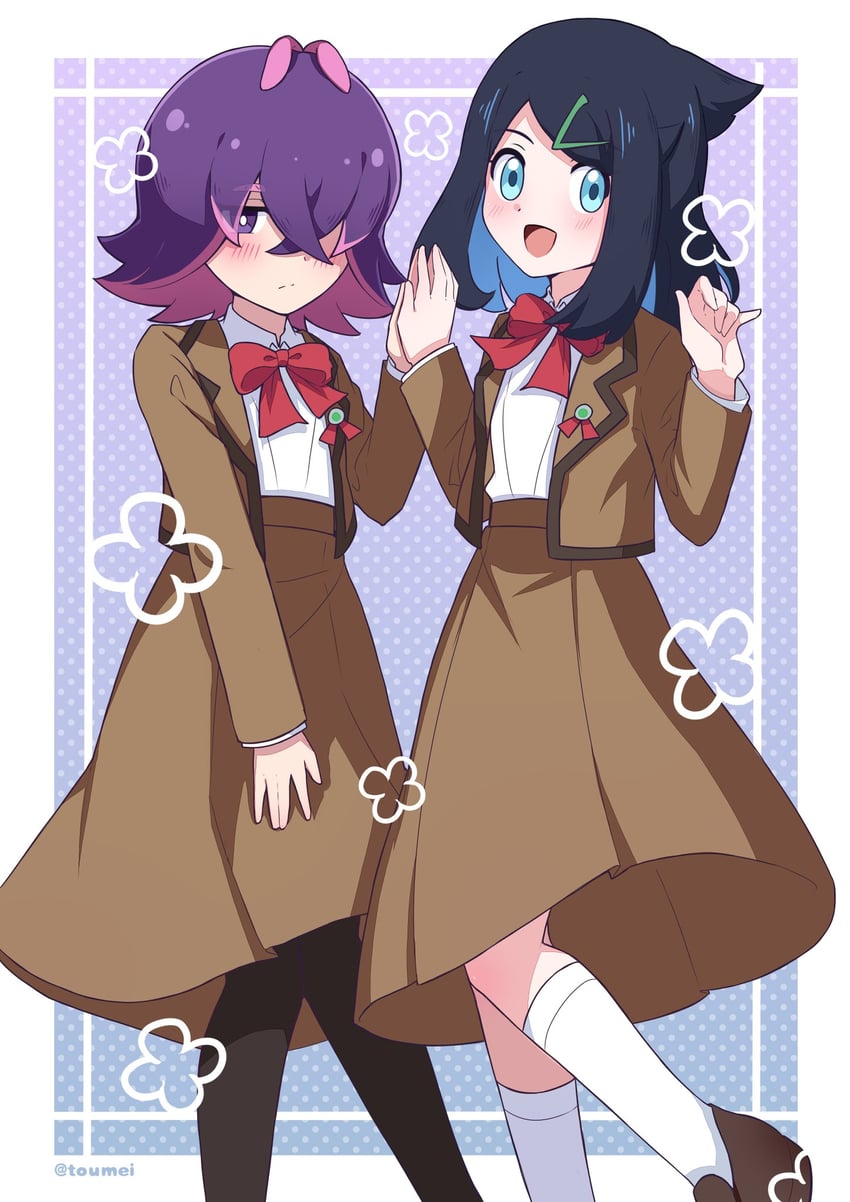 liko and dot (pokemon and 1 more) drawn by toumei_4869