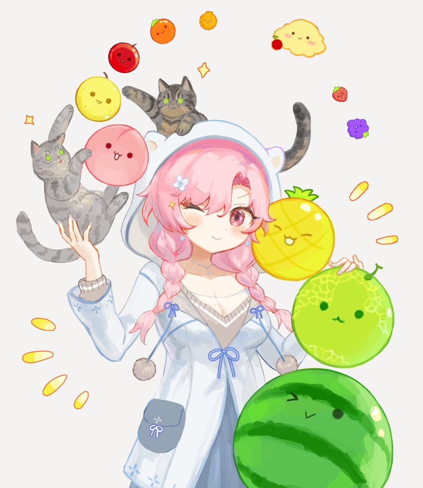 nini yuuna (indie virtual youtuber and 1 more) drawn by spacelongcat