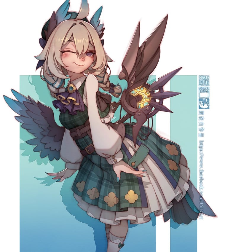 enna alouette (nijisanji and 1 more) drawn by zhaoyebai