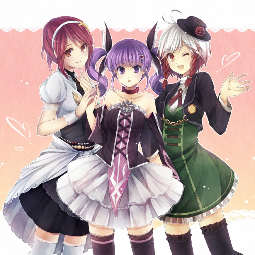 cheria barnes, pascal, and sophie (tales of and 1 more) drawn by hagiwara_rin