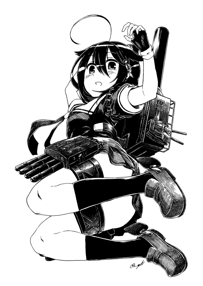 shigure and shigure kai ni (kantai collection) drawn by gouta_(nagishiro6624)
