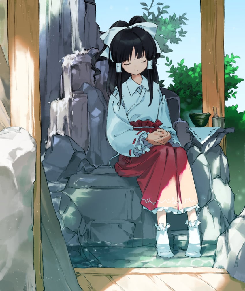 hakurei reimu (touhou and 1 more) drawn by kaigen_1025