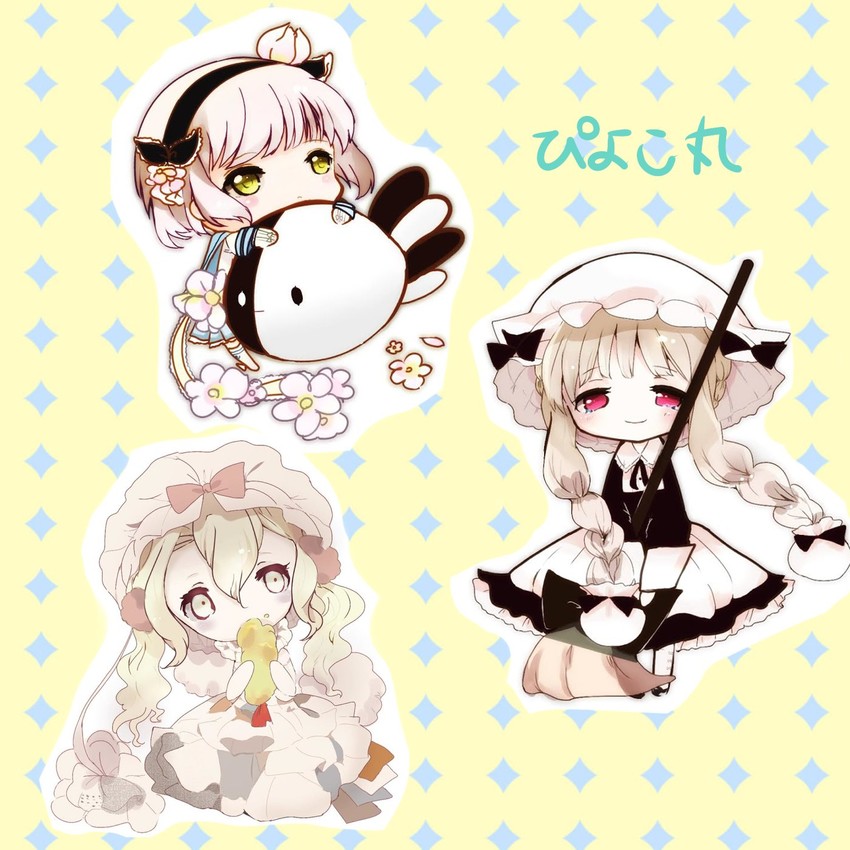 snow white, nokko-chan, sonia bean, and fal (mahou shoujo ikusei keikaku and 2 more) drawn by kyun_(vacaloid)