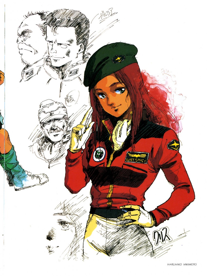 christina mackenzie, bernard wiseman, alfred izuruha, steiner hardy, gabriel garcia, and 1 more (gundam and 1 more) drawn by mikimoto_haruhiko