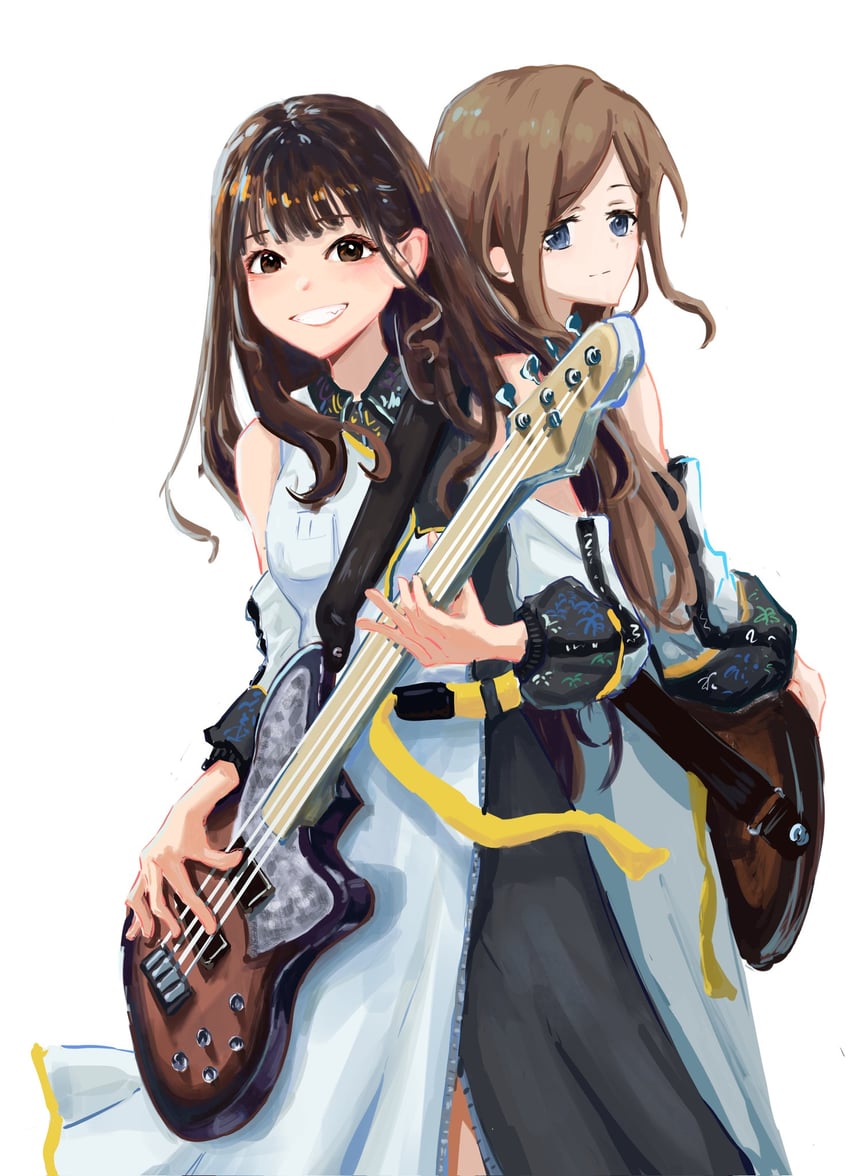 nagasaki soyo and kohinata mika (bang dream! and 1 more) drawn by xiao_huajii