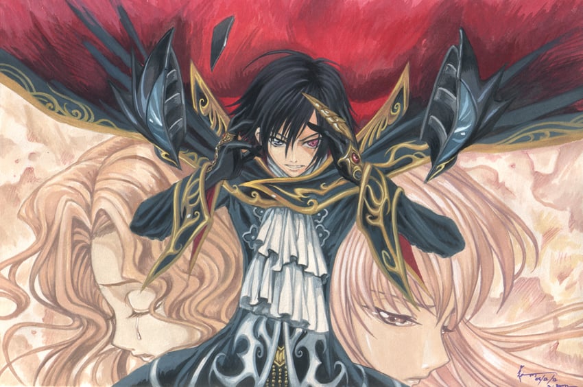 c.c., lelouch vi britannia, and nunnally vi britannia (code geass) drawn by dominic_ian_cabatit