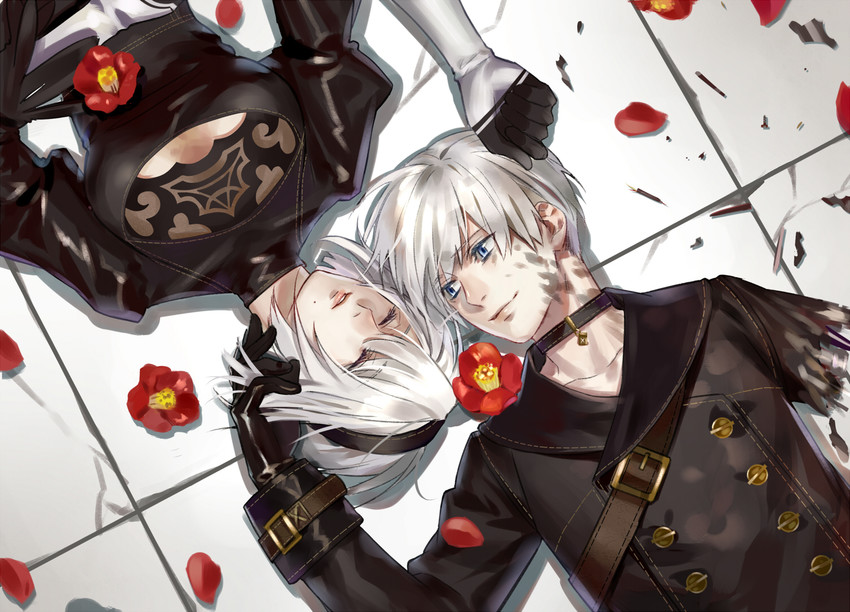 2b and 9s (nier and 1 more) drawn by tang_xinzi