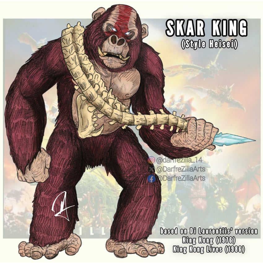 skar king (godzilla and 3 more) drawn by darfrezillaarts