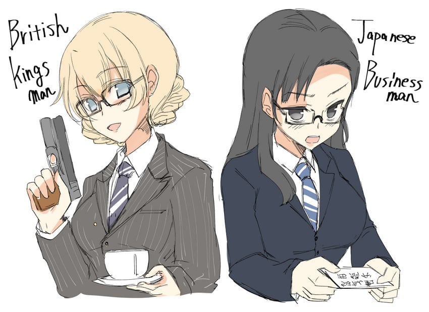 darjeeling and nishi kinuyo (girls und panzer and 1 more) drawn by abenattou