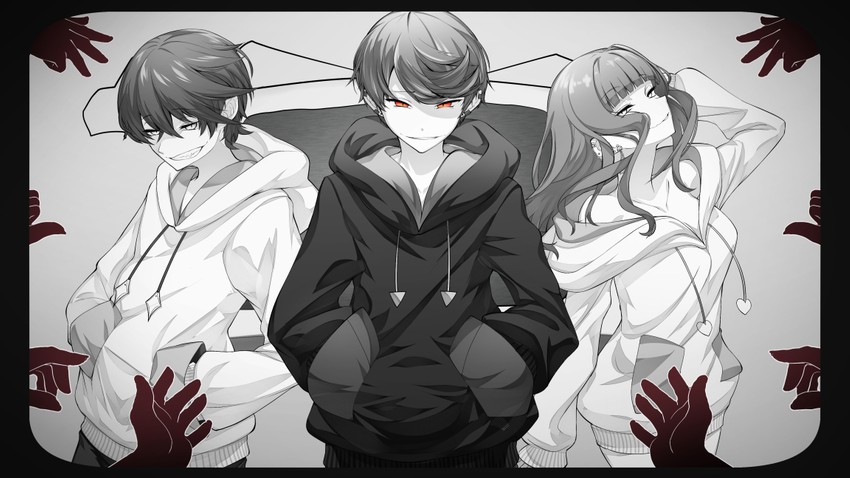 same, wowkun, and shuv t (indie utaite and 1 more) drawn by cluseller