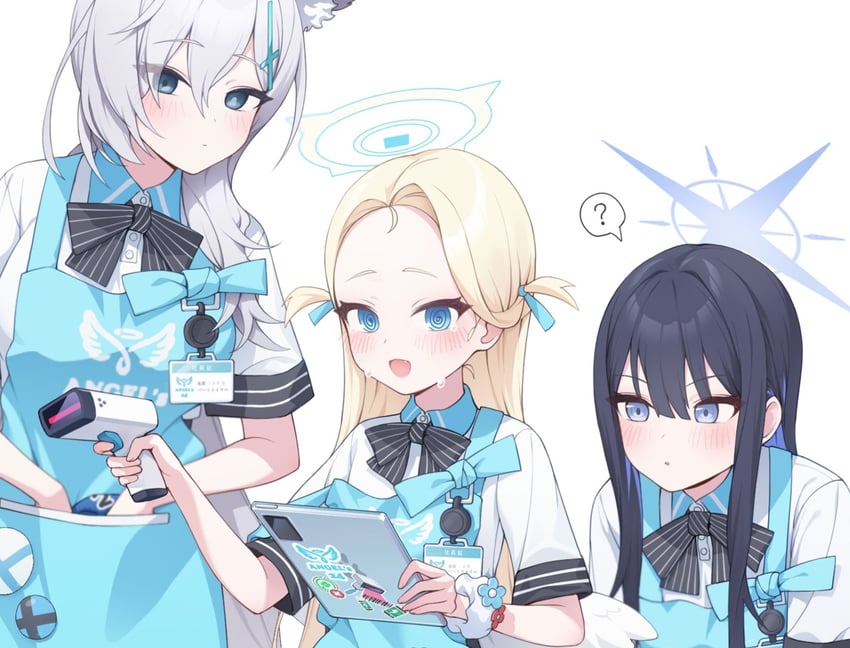 shiroko, saori, shiroko terror, and sora (blue archive) drawn by dong_ji