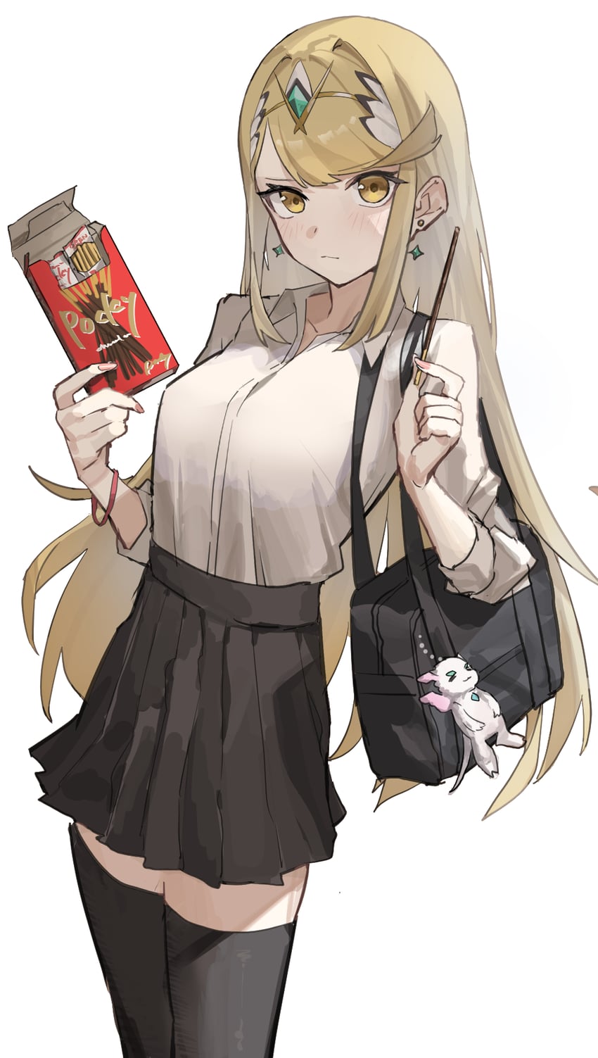 mythra (xenoblade chronicles and 1 more) drawn by mia_cbx