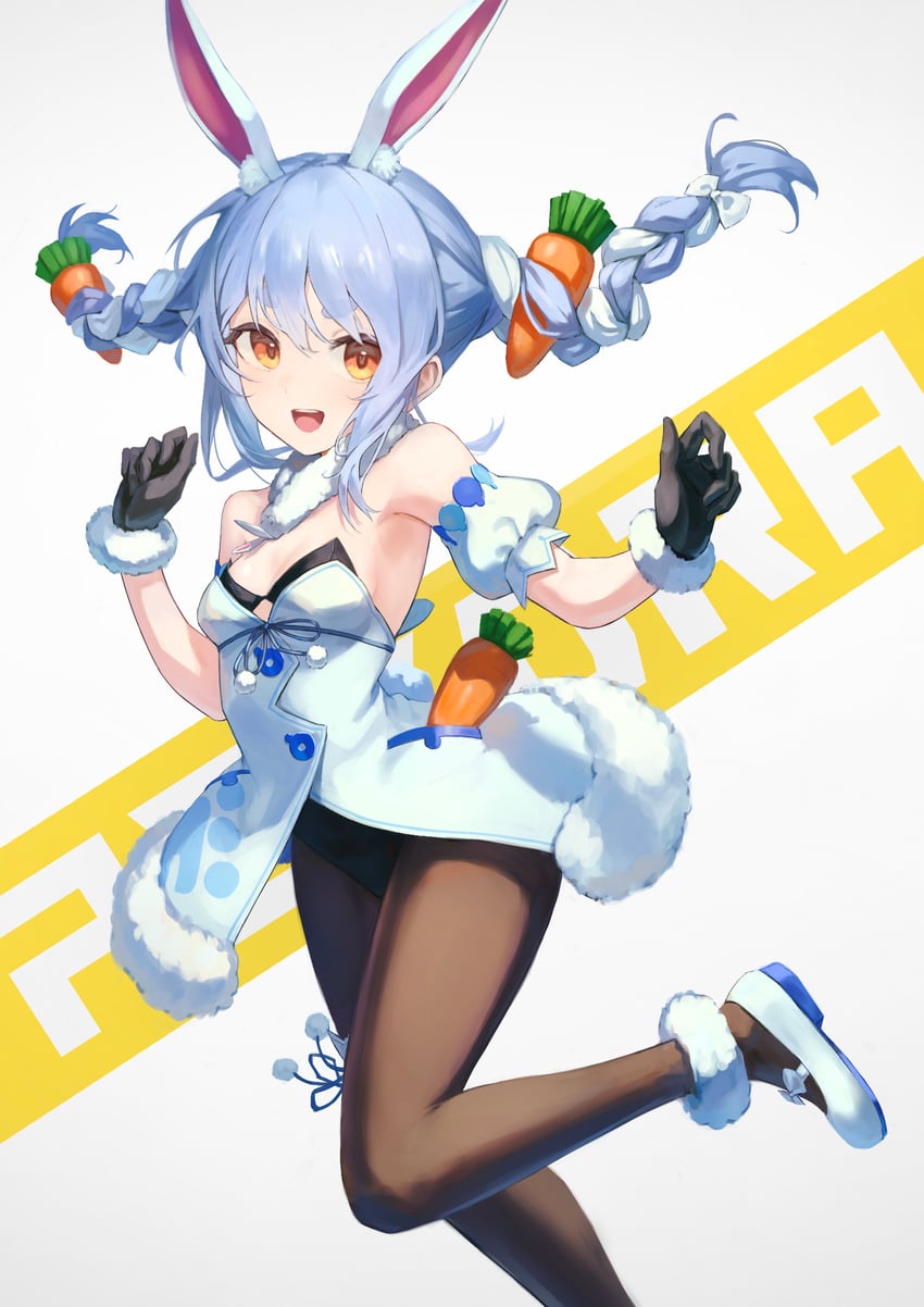 usada pekora and don-chan (hololive) drawn by tokaki