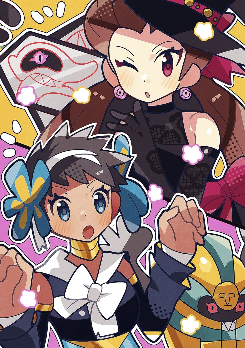 cofagrigus, runerigus, roxanne, and phoebe (pokemon and 1 more) drawn by anidler91
