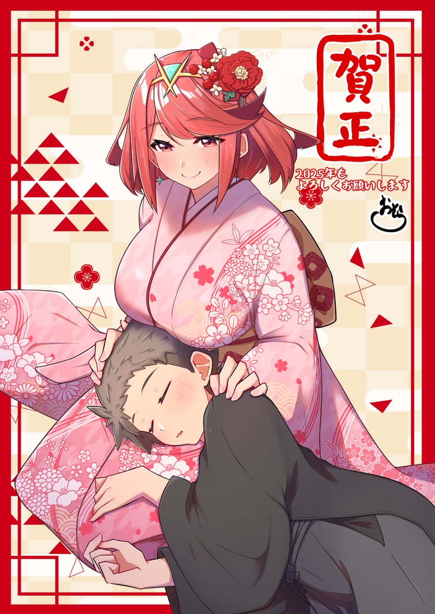 pyra and rex (xenoblade chronicles and 1 more) drawn by osora_(judithandlilith)