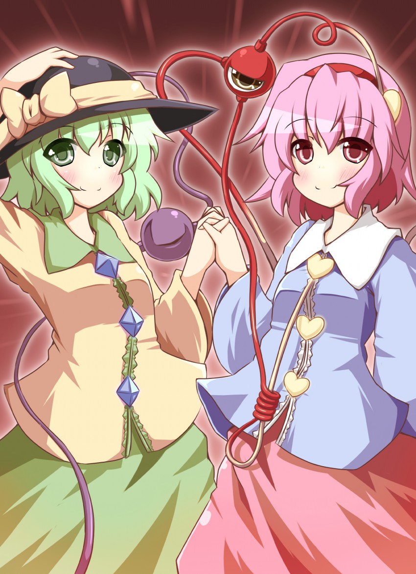 komeiji koishi and komeiji satori (touhou) drawn by ominaeshi_(takenoko)