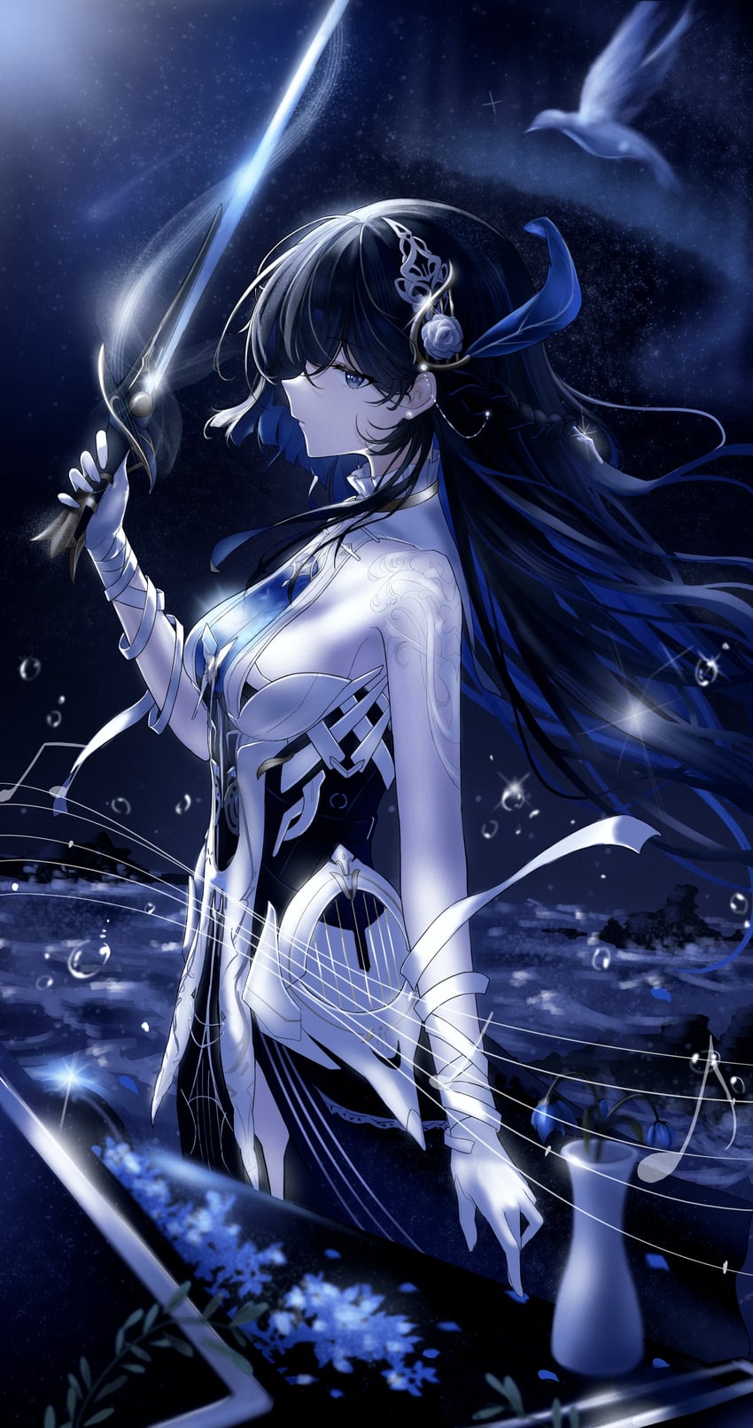 selena and selena: pianissimo (punishing: gray raven) drawn by sameaki
