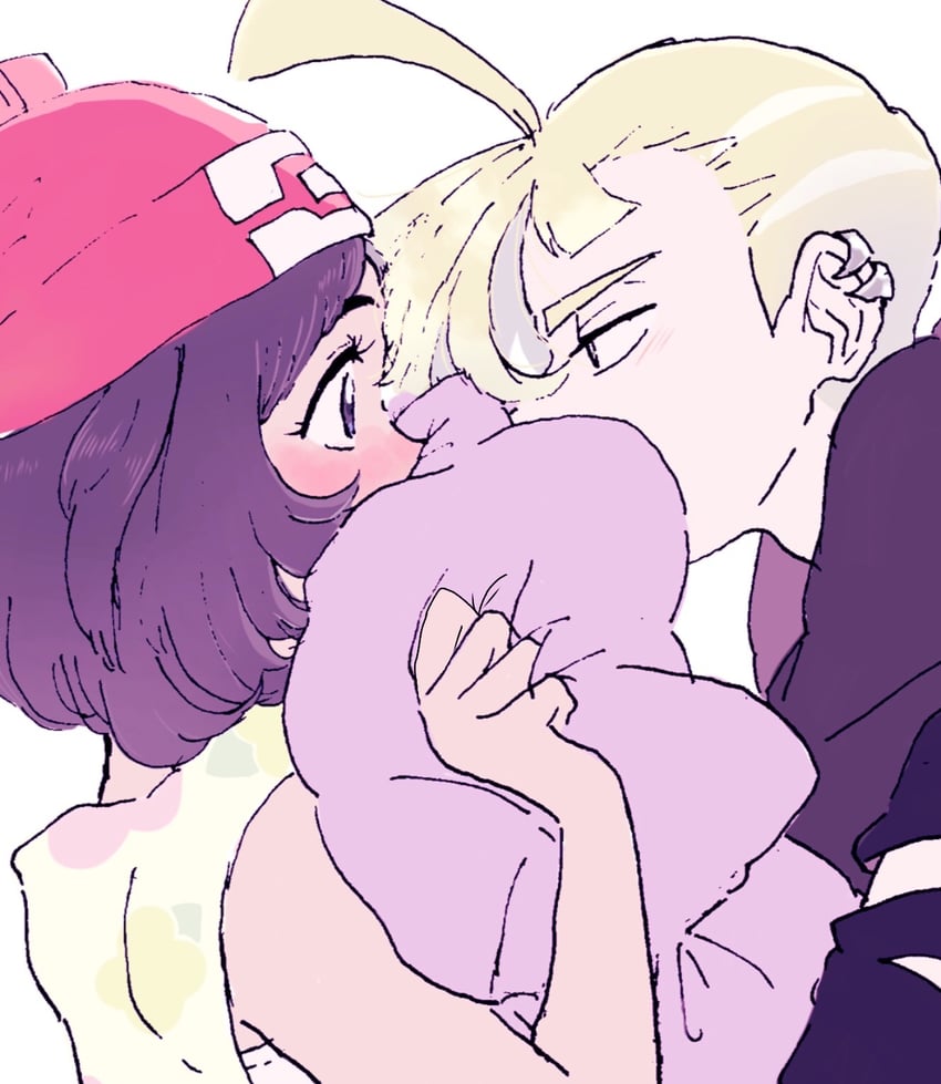 selene and gladion (pokemon and 1 more) drawn by ka-e_ru-n_waha