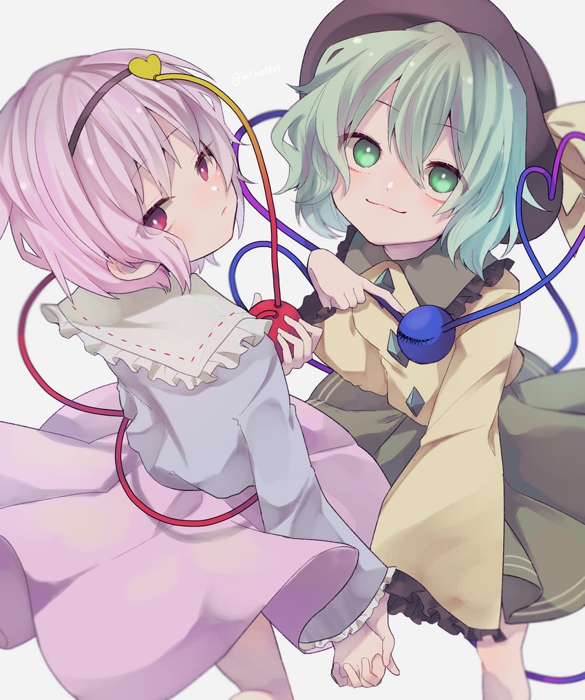 komeiji koishi and komeiji satori (touhou) drawn by sabata_saba