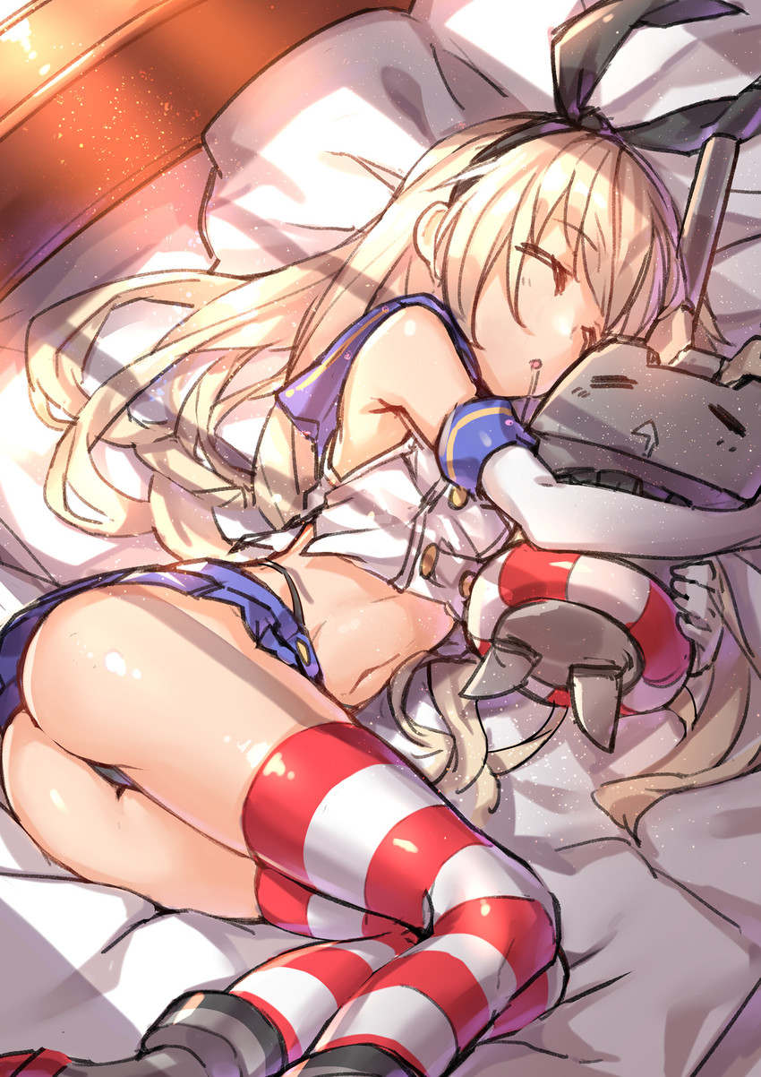 shimakaze and rensouhou-chan (kantai collection) drawn by shennai_misha