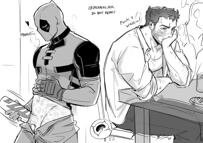 wolverine and deadpool (marvel and 4 more) drawn by dreaming_oor