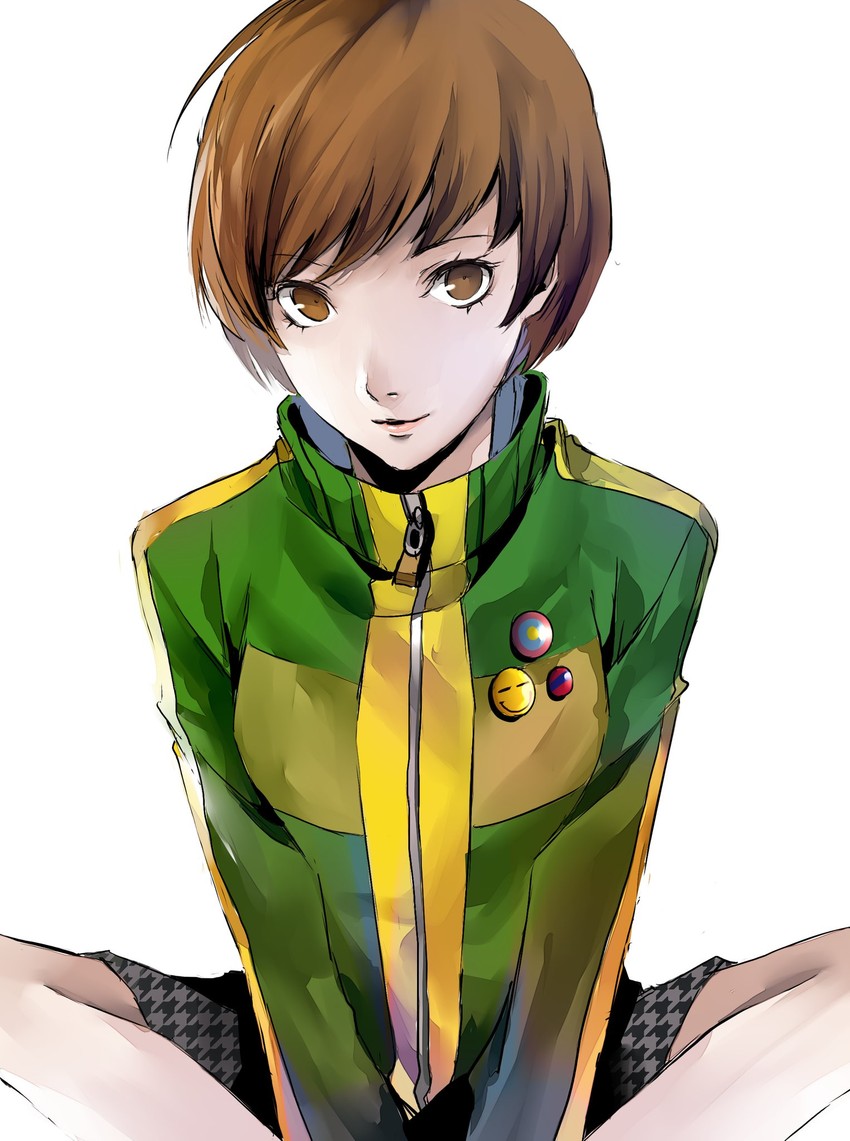 satonaka chie (persona and 1 more) drawn by pertex_777