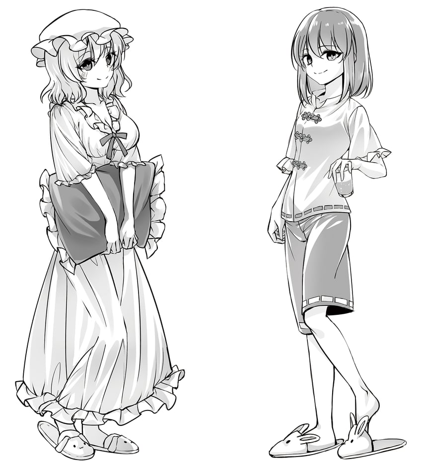 usami renko and maribel hearn (touhou) drawn by kinese_(katasutorohu)