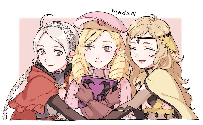 nina, ophelia, and forrest (fire emblem and 1 more) drawn by shamu_(peach11_01)