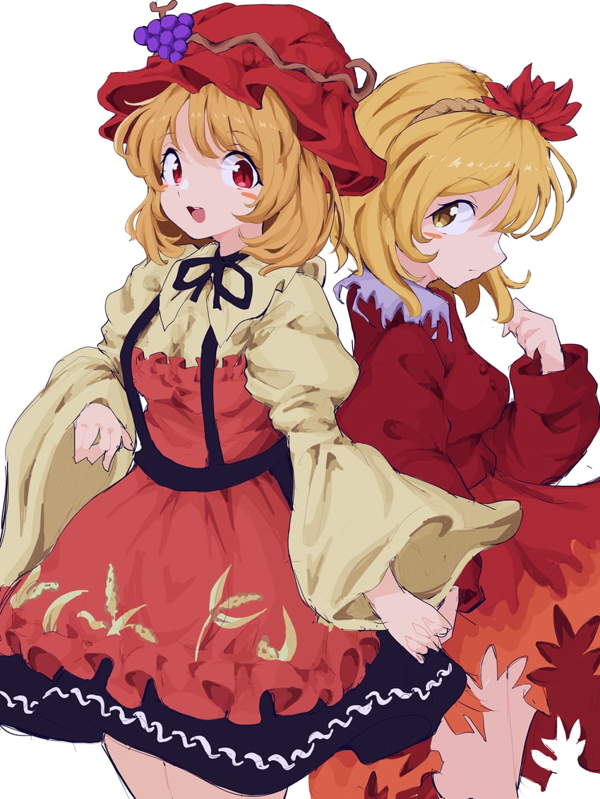 aki minoriko and aki shizuha (touhou) drawn by mugi_(mugimugi_9kv)