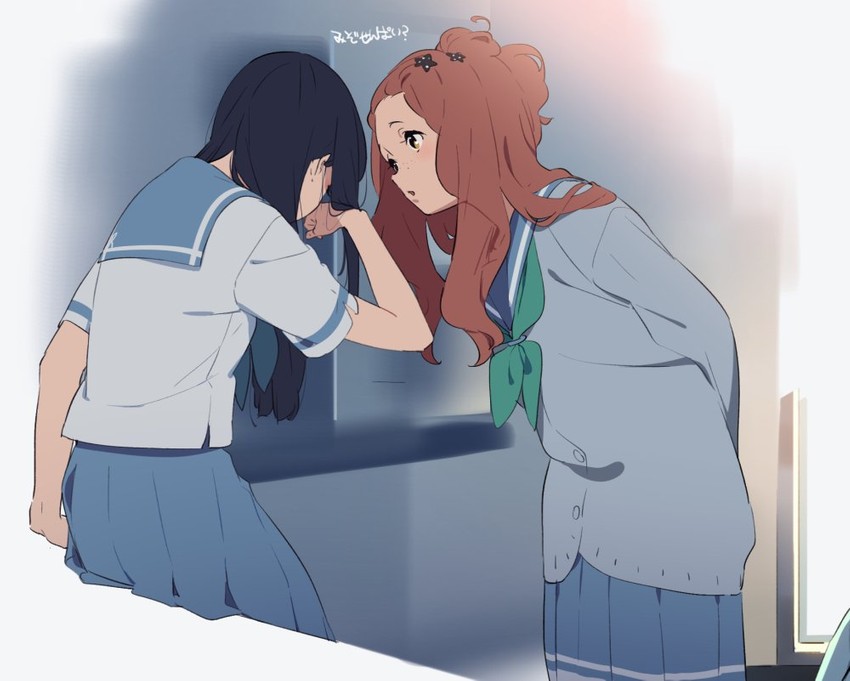 yoroizuka mizore and kenzaki ririka (hibike! euphonium and 1 more) drawn by kamo_kamen