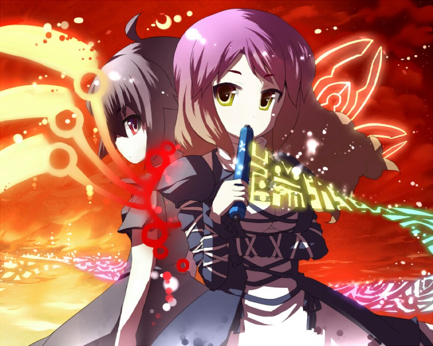 hijiri byakuren and houjuu nue (touhou) drawn by blue_vert