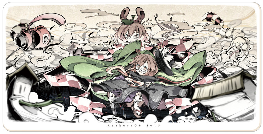 futatsuiwa mamizou and usami sumireko (touhou) drawn by asakura_masatoki