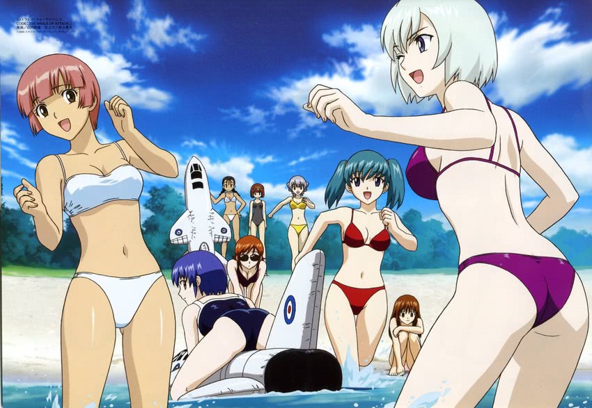 honjou mikaze, doi shizuha, kikuhara karin, nakamura ayamo, tachibana mirei, and 4 more (megami magazine and 1 more) drawn by yamauchi_noriyasu
