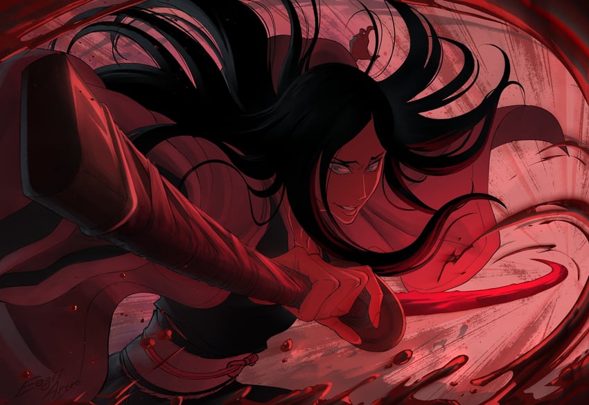unohana retsu (bleach and 1 more) drawn by eegiiartto