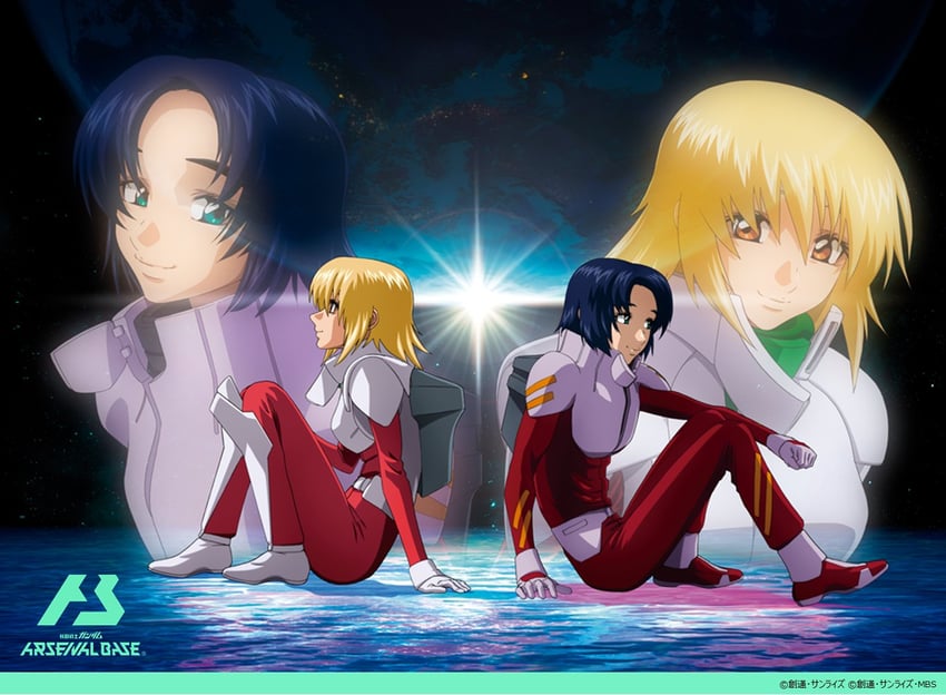 cagalli yula athha and athrun zala (gundam and 2 more) drawn by hirai_hisashi